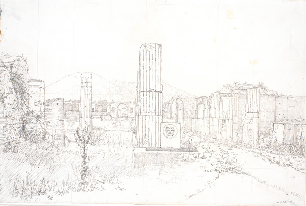 Parti af Forum i Pompeji 1840