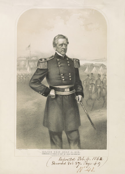 Major Genl John A Dix 1862