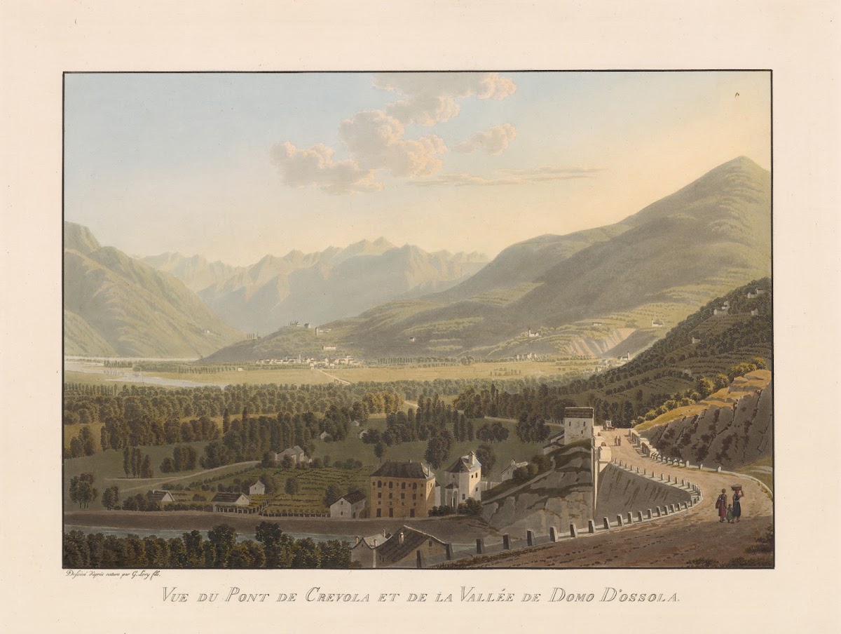 Vue du Pont de Crevola et de la Vallée de Domo Dossola 1811