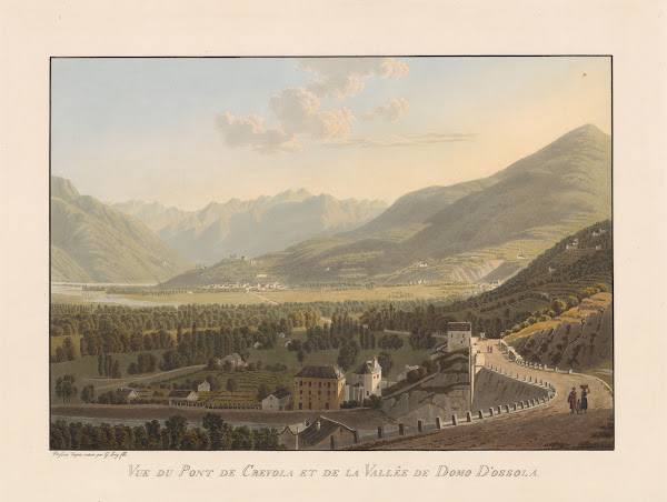 Vue du Pont de Crevola et de la Vallée de Domo Dossola 1811