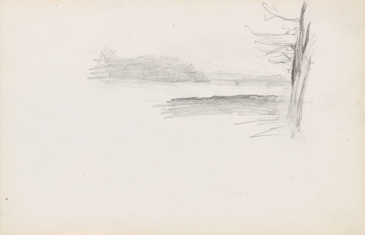 Landskap med tre 1892