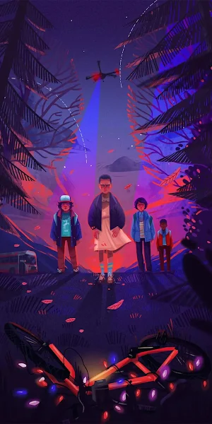 Stranger Things, Fan Art, Television, Illustration Full HD iPhone Wallpaper Background