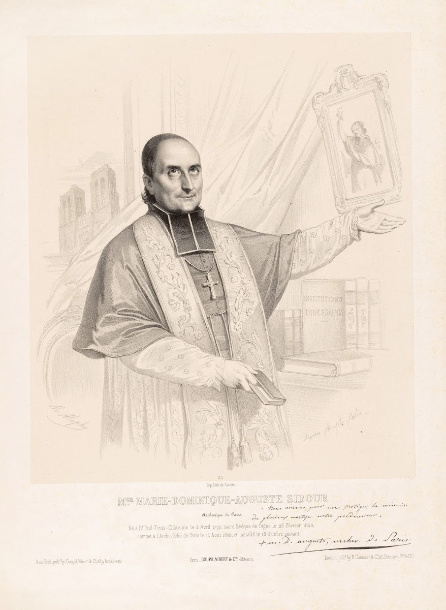 Mgr Marie Dominique Auguste Sibour Archevêque de Paris 1848