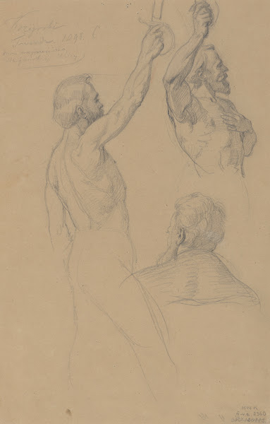 Study of figures for the painting Queen Jadwigas Oath 1867