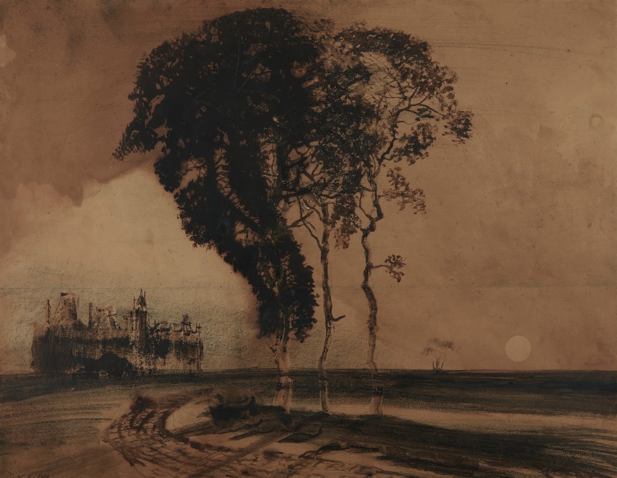 Paysage aux trois arbres 1850