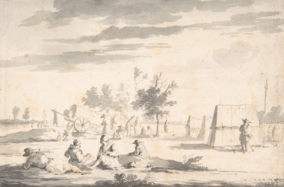 Landscape with Figures and Camp Site