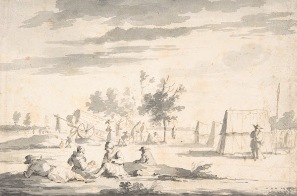 Landscape with Figures and Camp Site