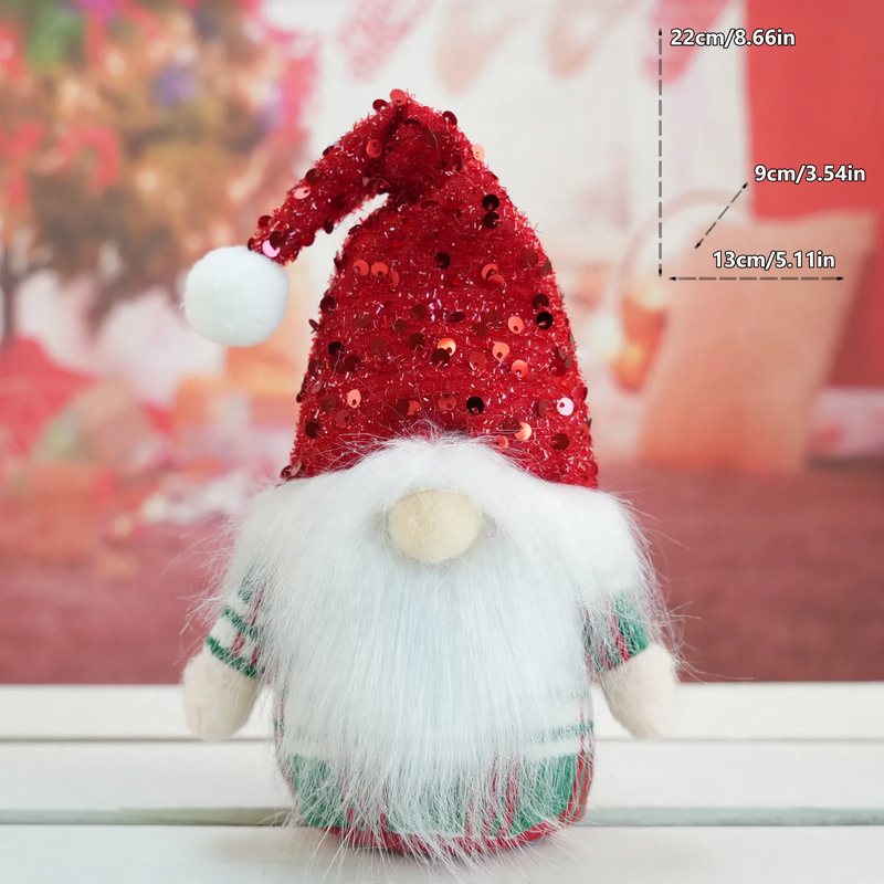 Christmas Gnome Decoration Figure, Fleece Material