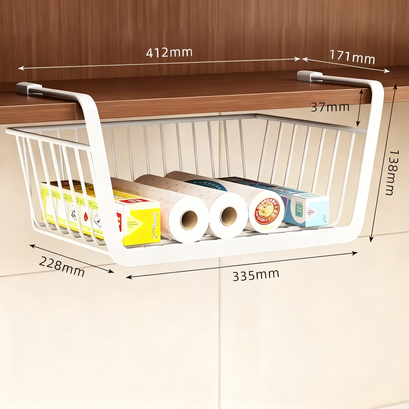Wall-mounted kitchen shelf made of carbon steel