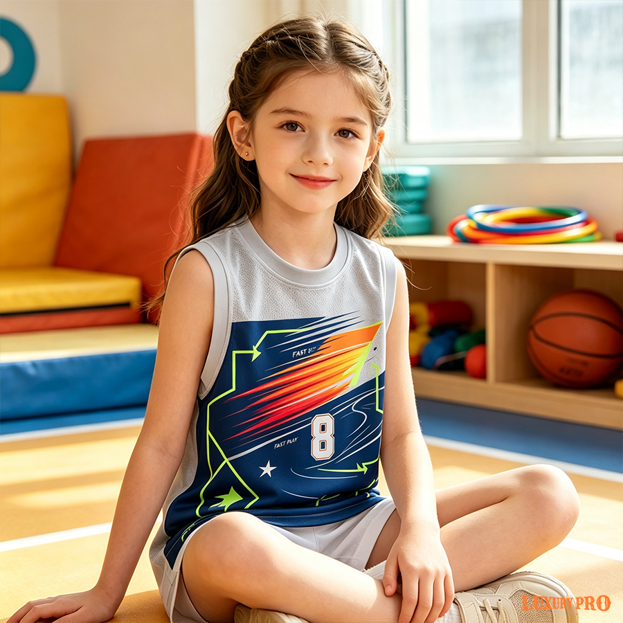 AOP NGA round neck children's vest