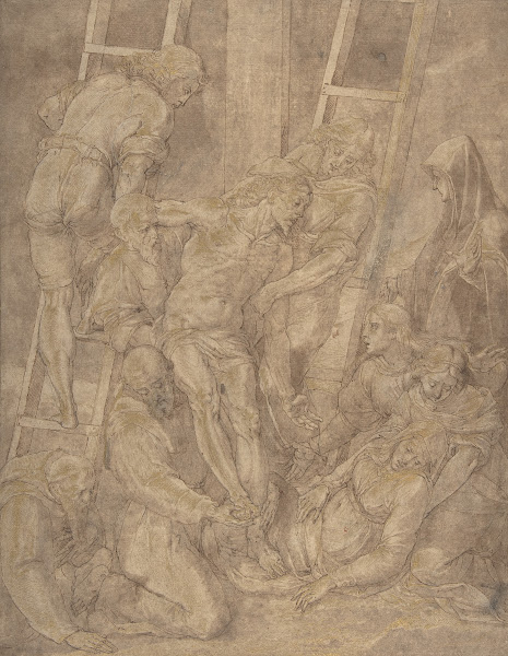 The Descent from the Cross with Saint Francis and Another Friar 1619