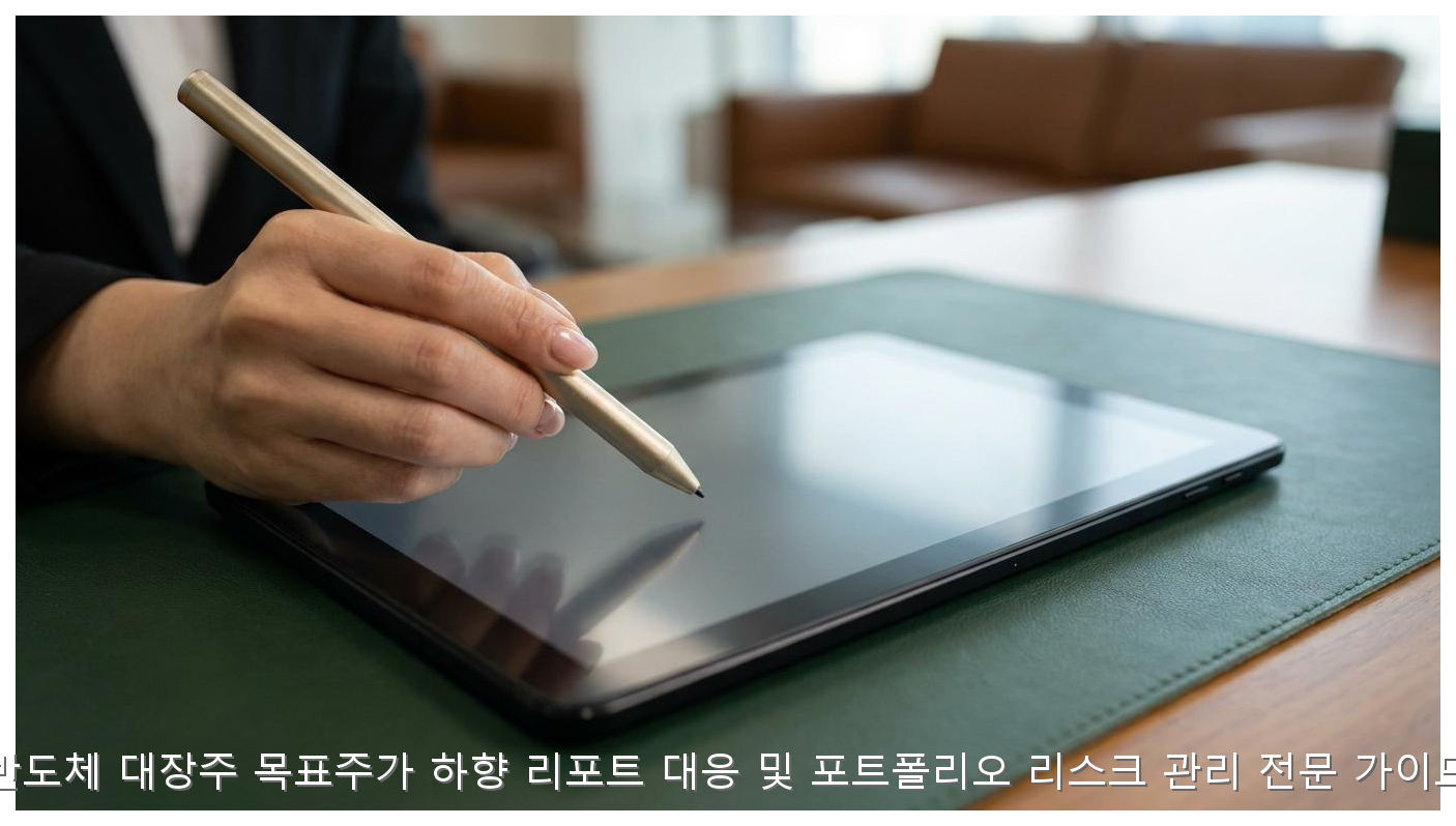 반도체 대장주 목표주가 하향 리포트 대응 및 포트폴리오 리스크 관리 전문 가이드 핵심 안내 및 분석 인포그래픽 (2)