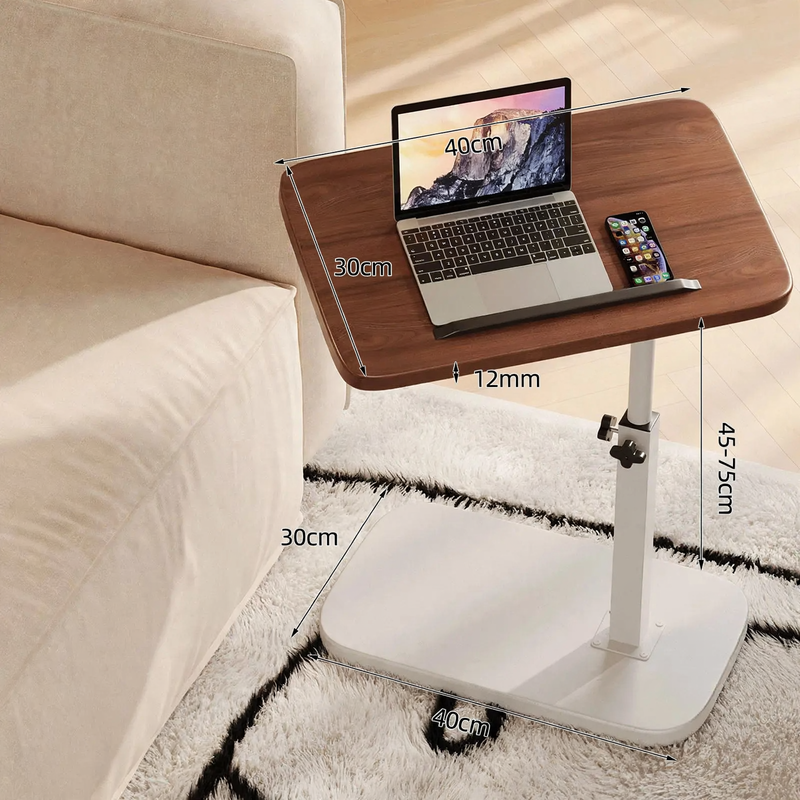 Round side table with lever function