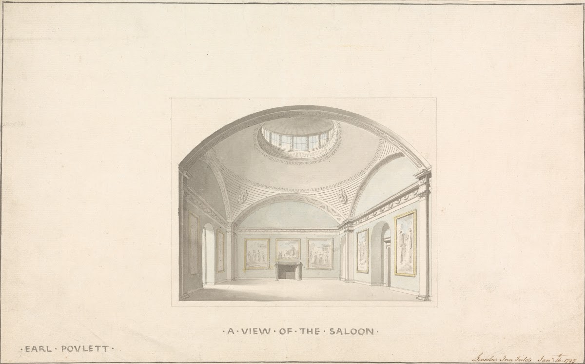 Hinton St George Somerset View of the Saloon 1797