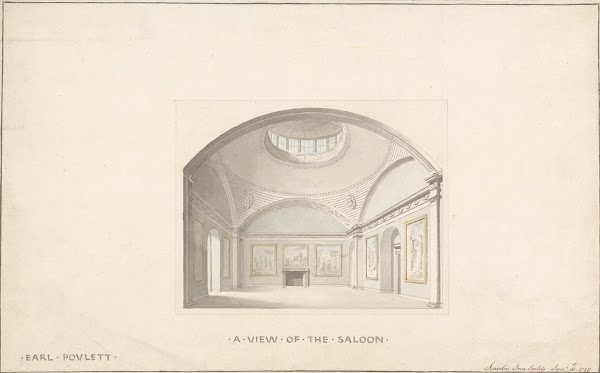 Hinton St George Somerset View of the Saloon 1797