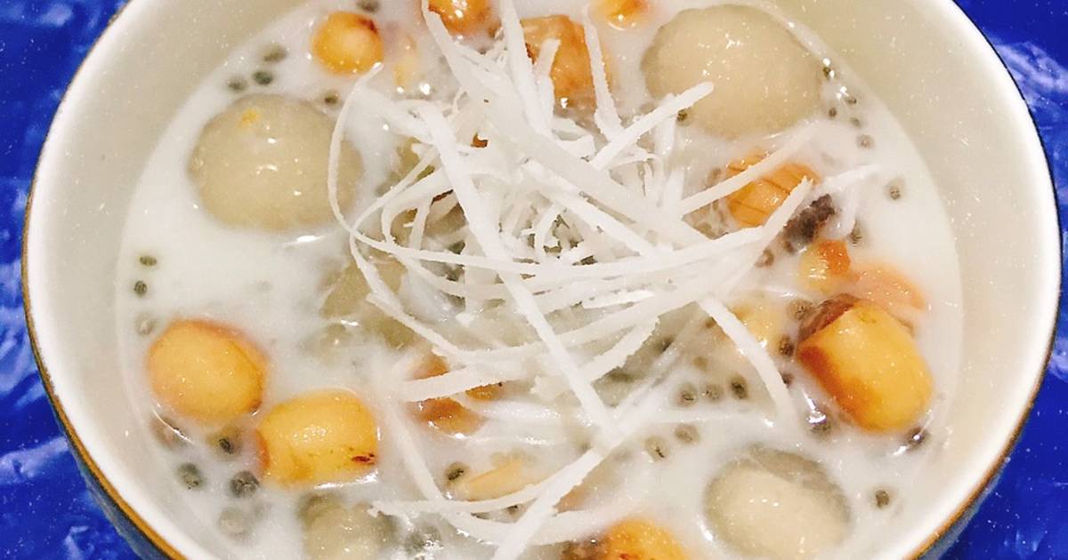 Chè trân châu dừa hạt sen