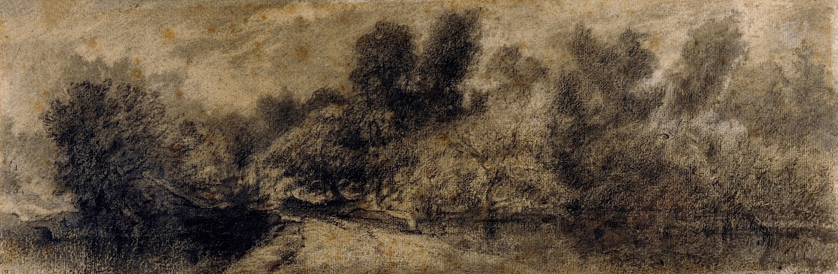 Paysage de ville avec remparts ca 1840