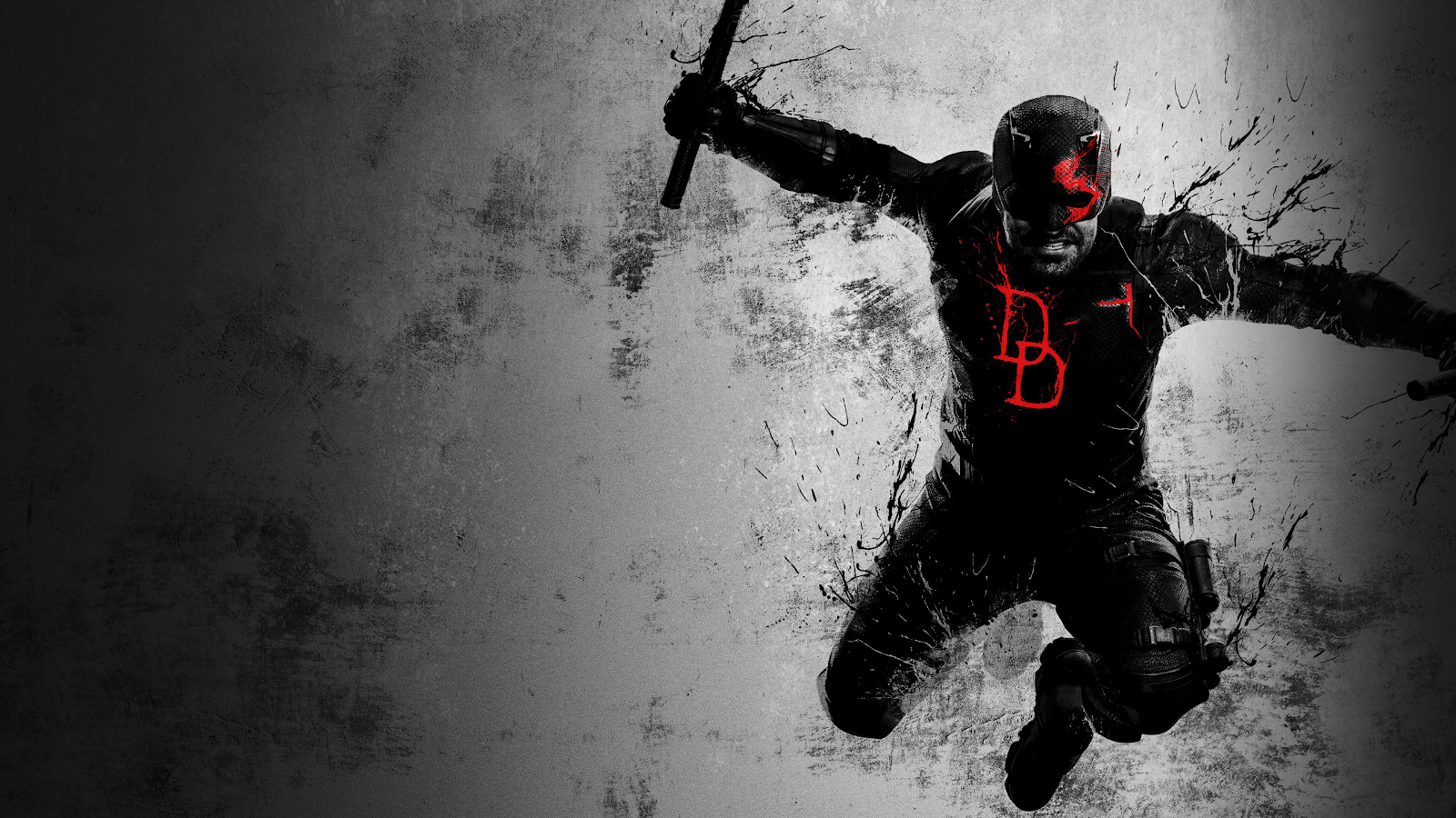 Marvel's Daredevil Jumping Action - Gritty Digital Art 4K Wallpaper (3840x2160)