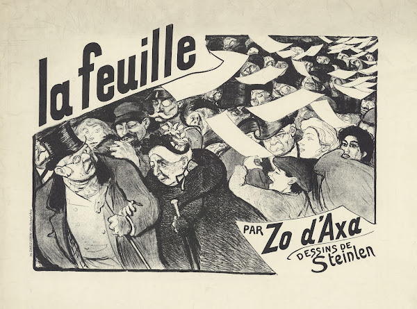 La Feuille En vente partout Par Zo dAxa Dessins de Steinlen 1897