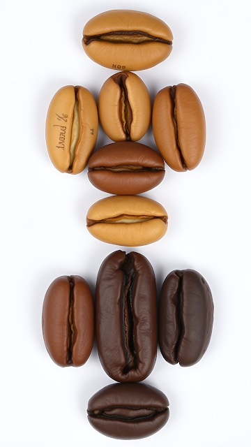 Gradient Coffee Bean Art on White Background - Free mobile Wallpaper