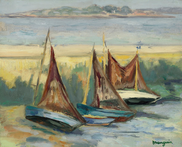 Voiliers à marée basse 1931