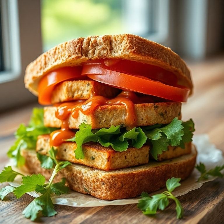 Irresistible Summer Smoky Tofu Lettuce Tomato (TLT) Sandwich: Quick & Homemade finished
