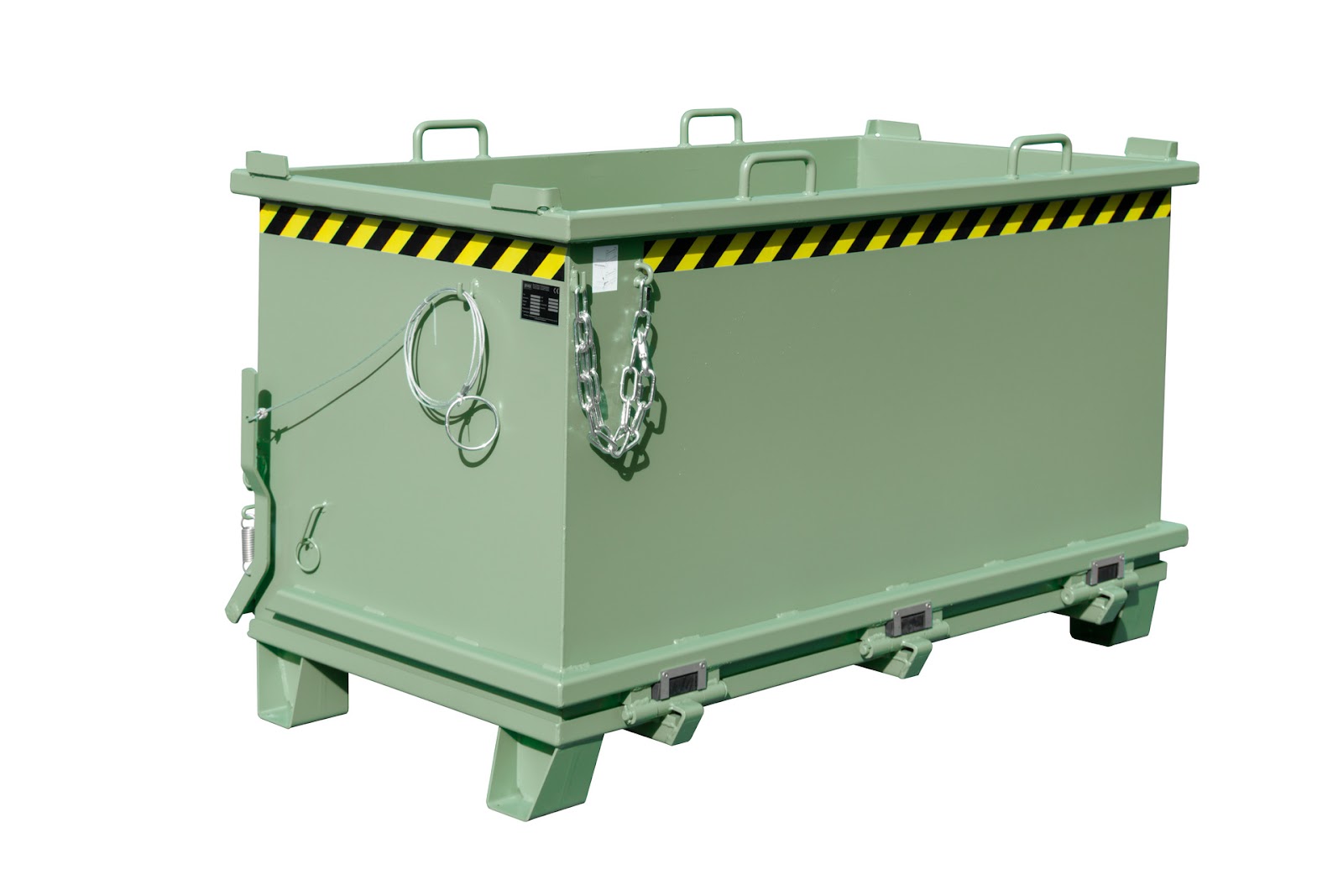 Bodemklepcontainer SB 1500, gelakt, Resedagroen