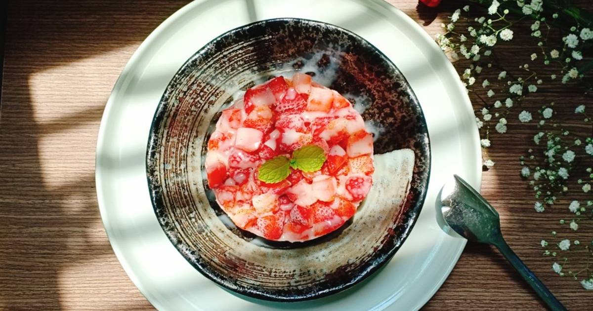 Dâu tây sữa đặc