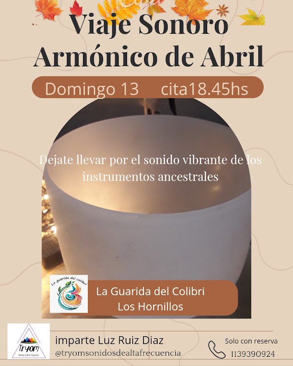 Viaje Sonoro Armónico de Abril