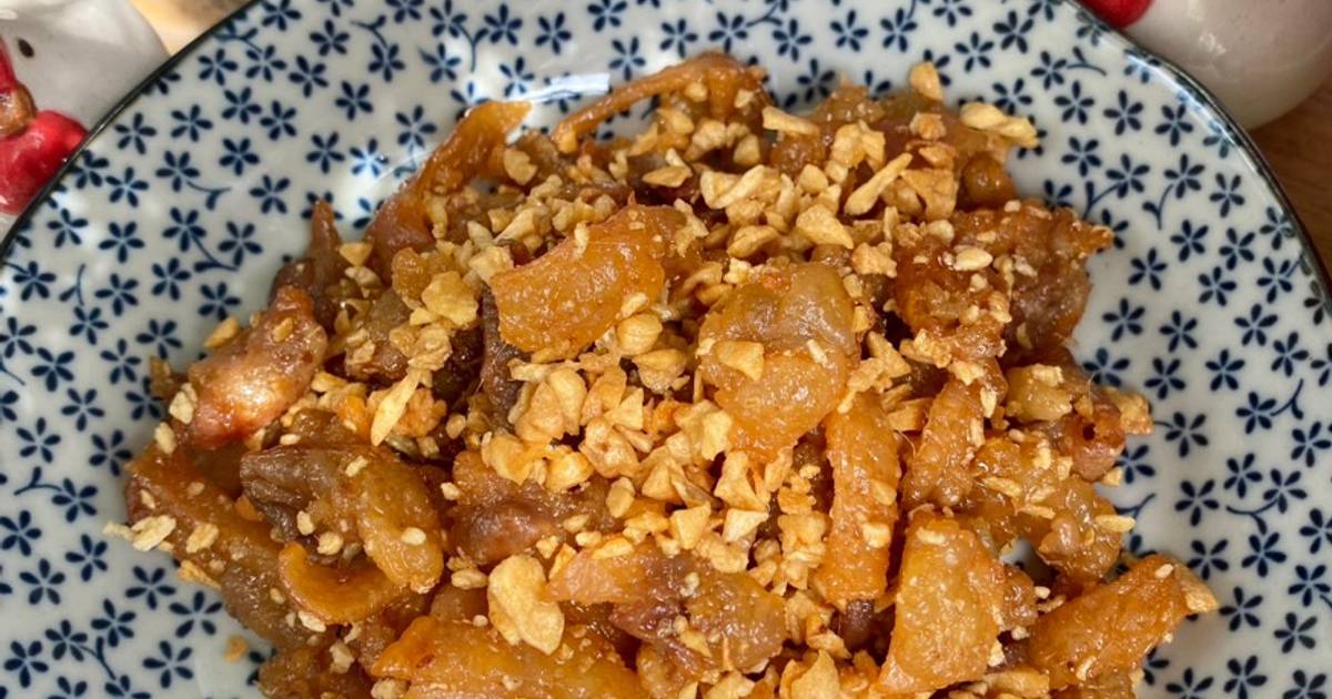 Tóp mỡ gà xóc mắm tỏi