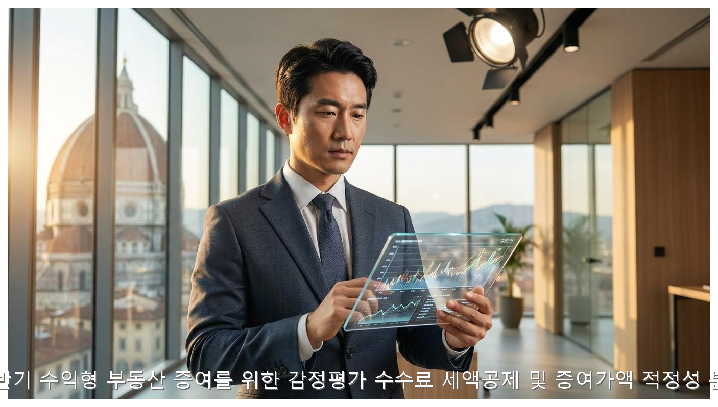 2026년 하반기 수익형 부동산 증여를 위한 감정평가 수수료 세액공제 및 증여가액 적정성 분석 가이드 핵심 안내 및 분석 인포그래픽 (2)
