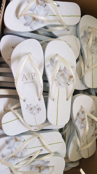 Chinelos personalizados para casamento