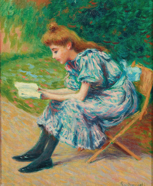Reading young lady La liseuse