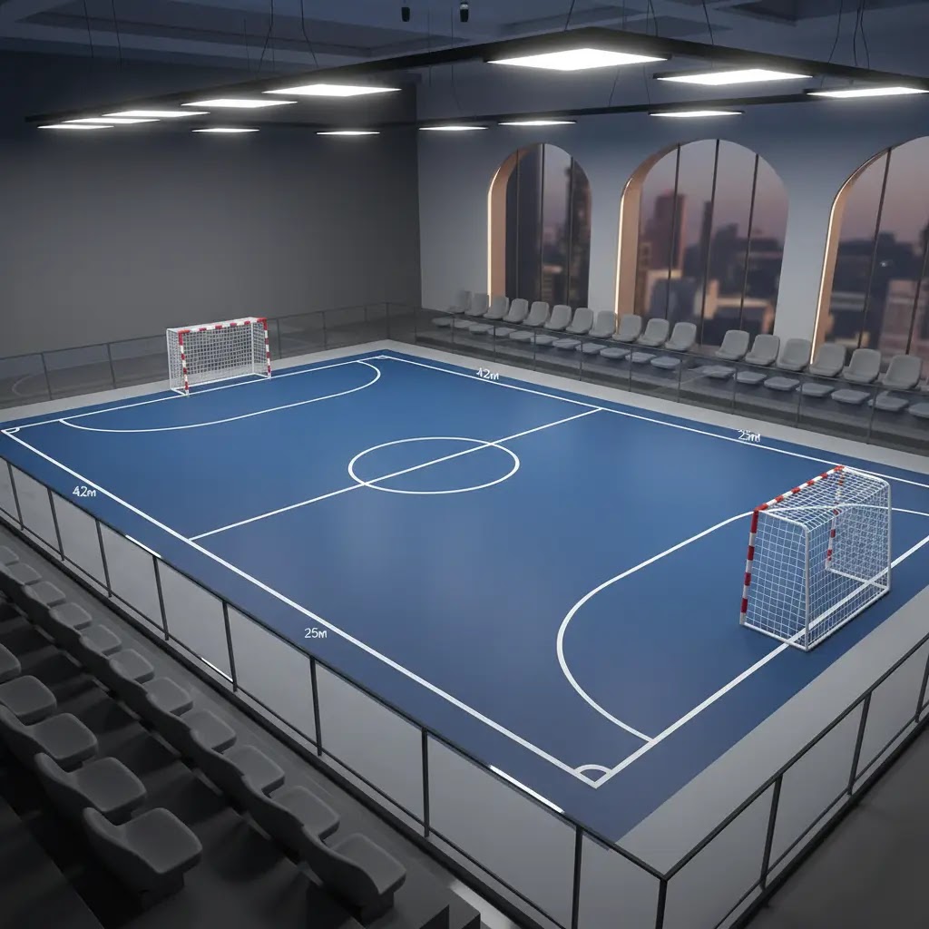 Ukuran standar lapangan futsal berapa meter