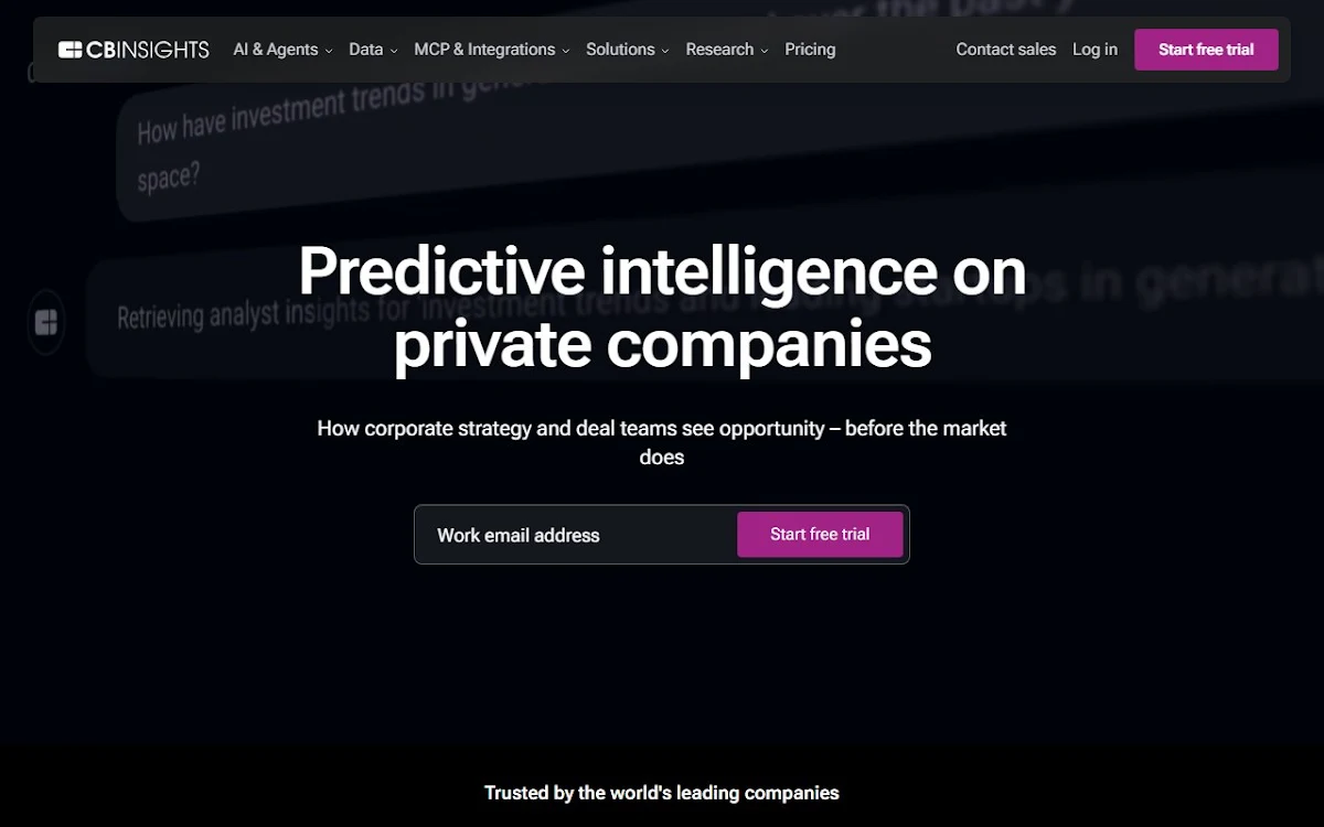 Captura de CB Insights Newsletter