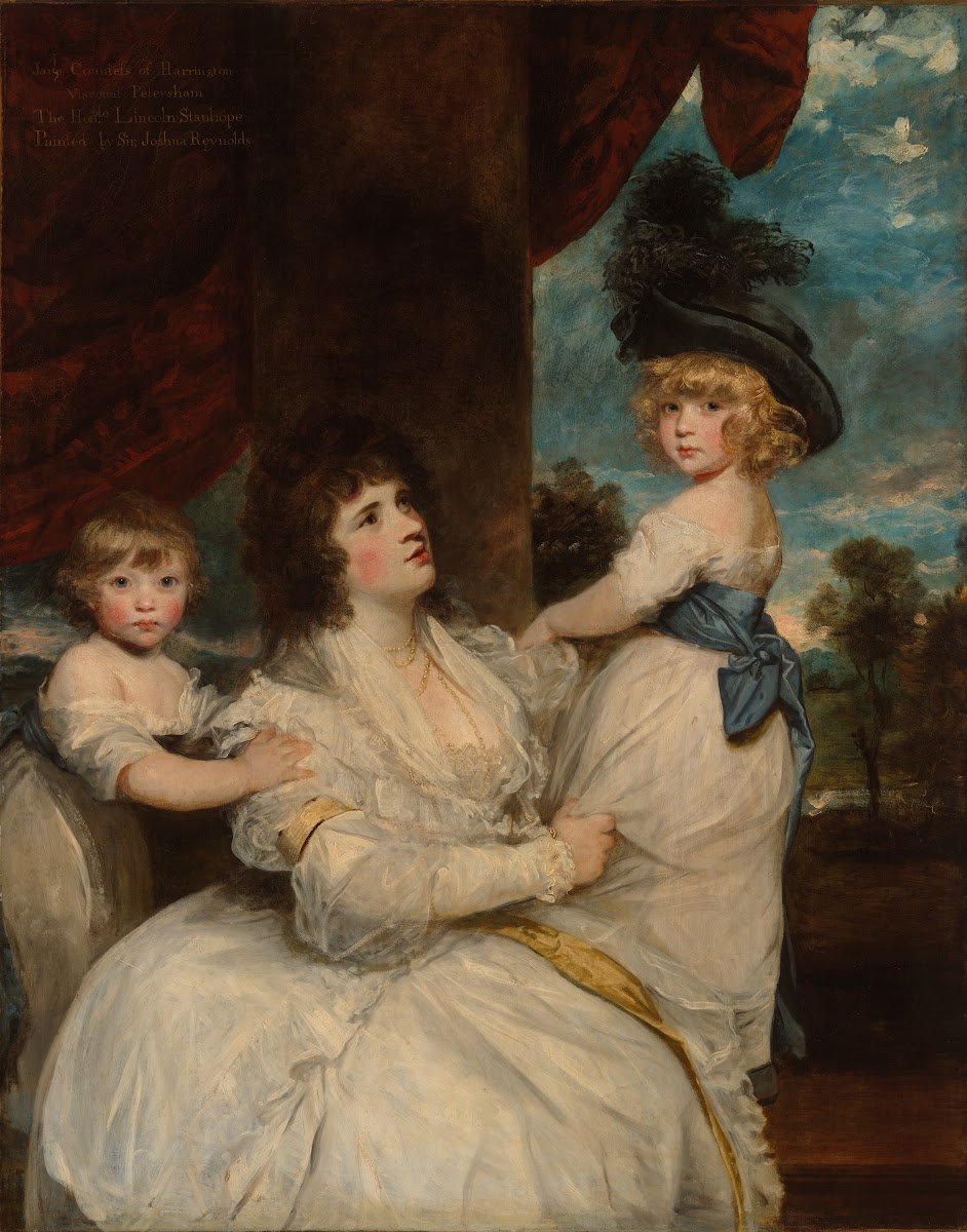 Portrait of Jane Countess of Harrington with her Sons the Viscount Petersham and