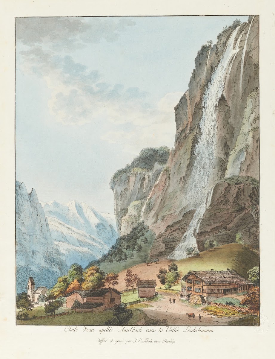 Chute deau apellée Staubbach dans la Vallée Louterbrunnen