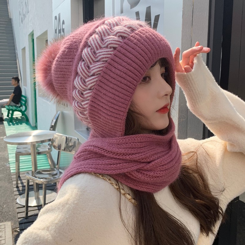 Winter Set: Knitted Beanie and Scarf