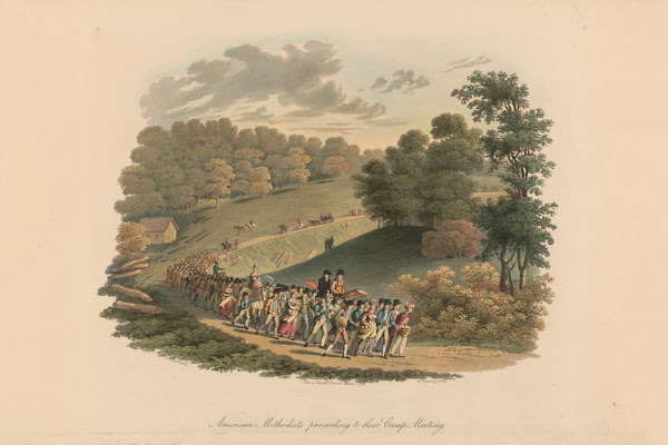 American methodists proceeding to their camp meeting 1819