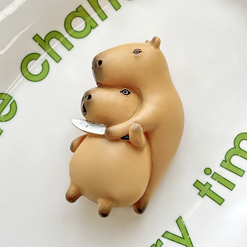 Capybara Refrigerator Magnets Made of Resin