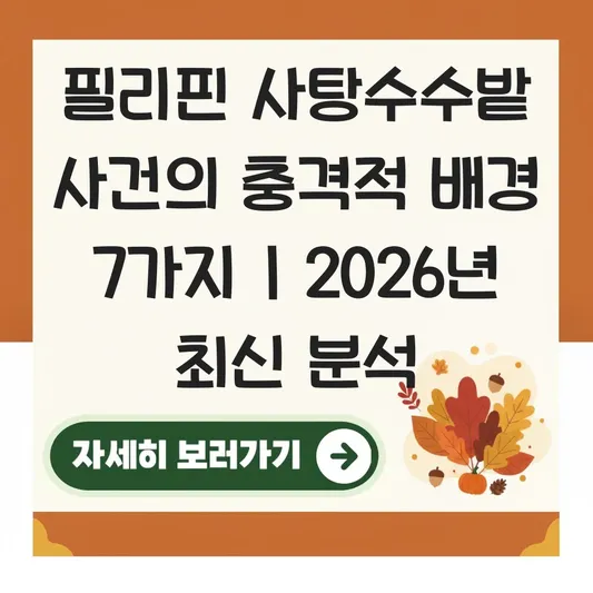 필리핀 사탕수수밭 역사적 배경 문제점