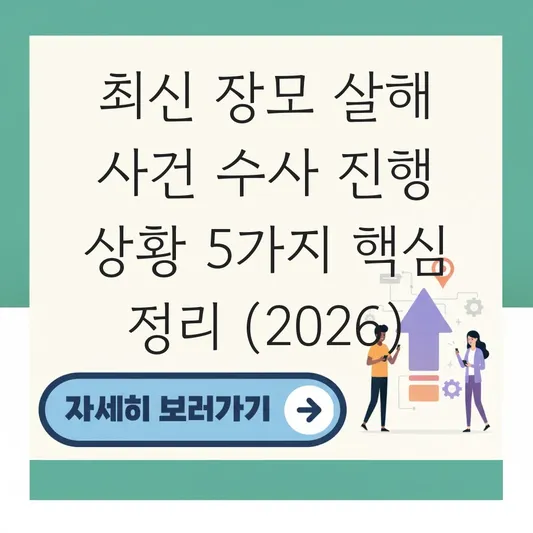 최신 장모 살해 사건 수사 진행 상황