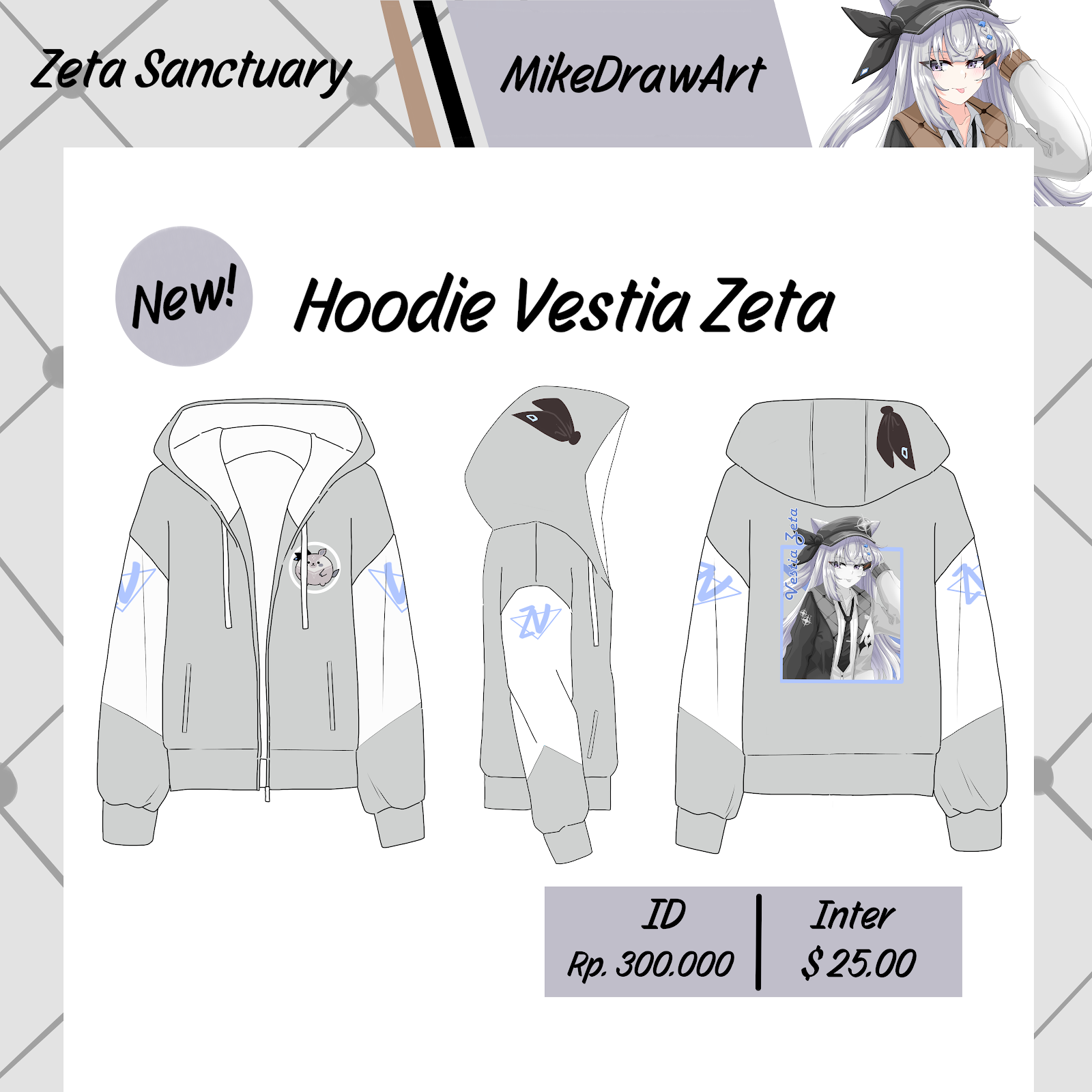 Hoodie Zeta By MikeDrawArt