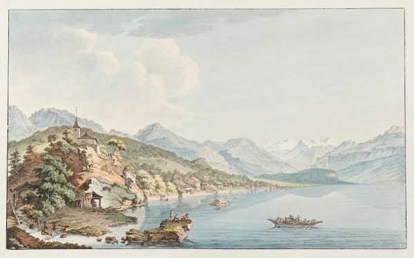 Vue du Village et du Lac de Brientz