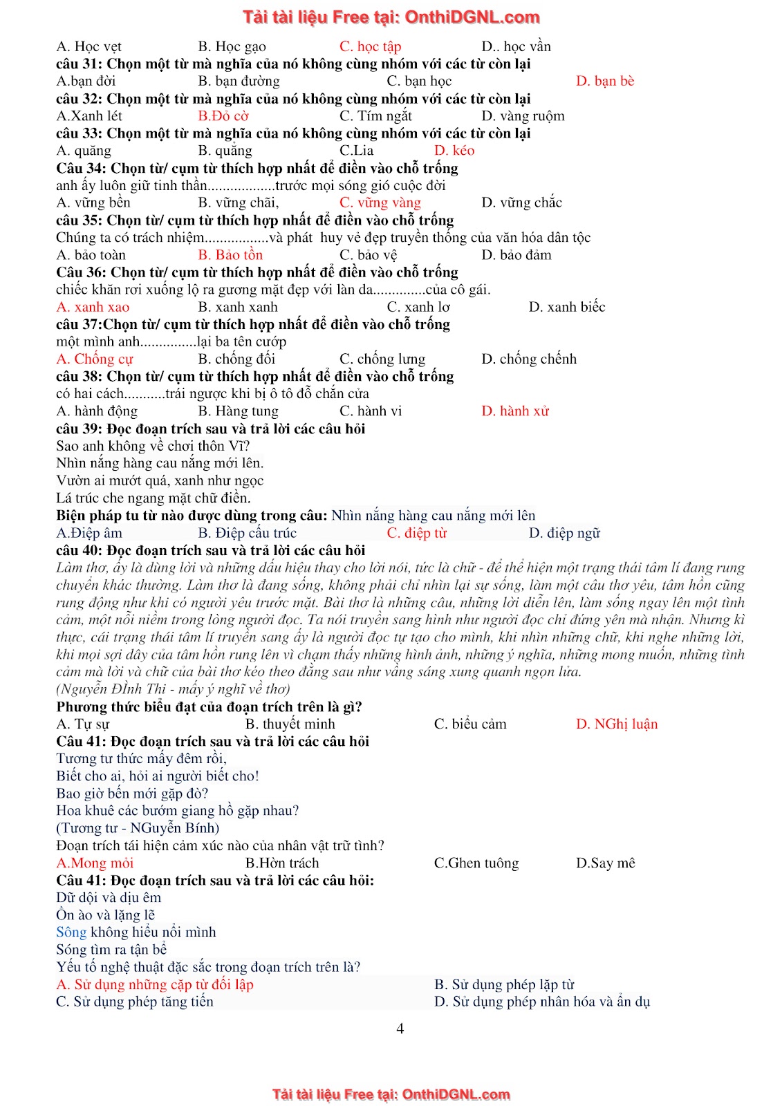 39 Đề ôn HSA - ĐỊnh tính