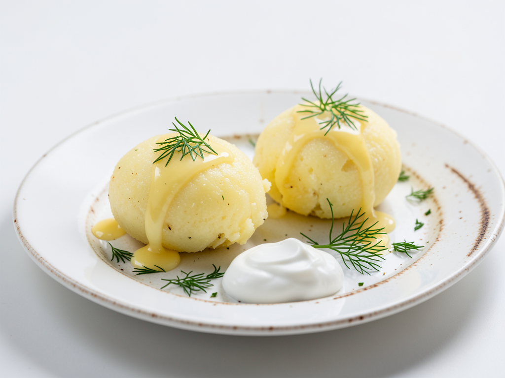 Цэпэліна з тварагом (Картофельные клецки с творогом)