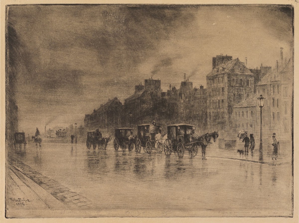 Winter Afternoon on the Quay of the Charity Hospital 1876