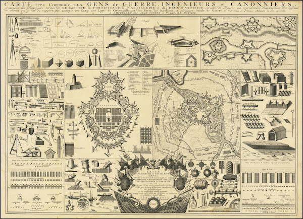 Carte tres Commode aux Gens de Guerre Ingenieurs et Canonniers 1720