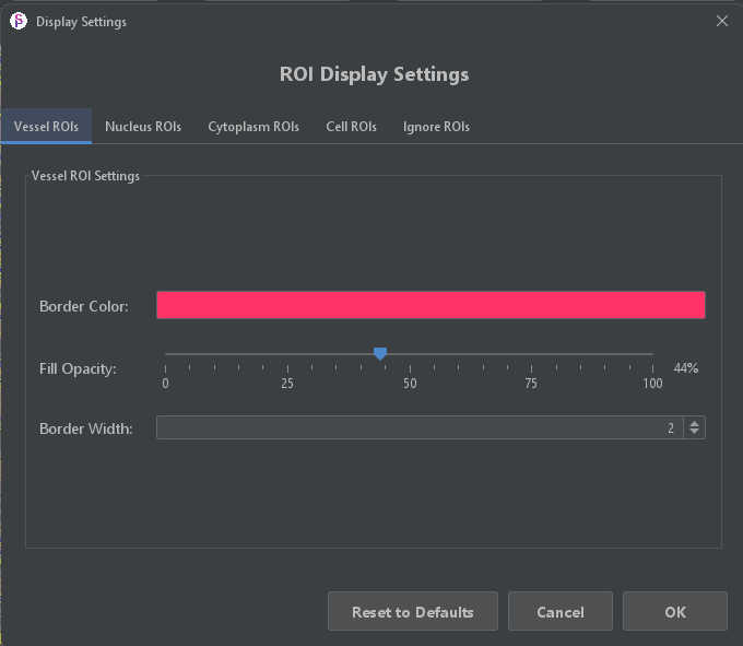 Display Settings Panel