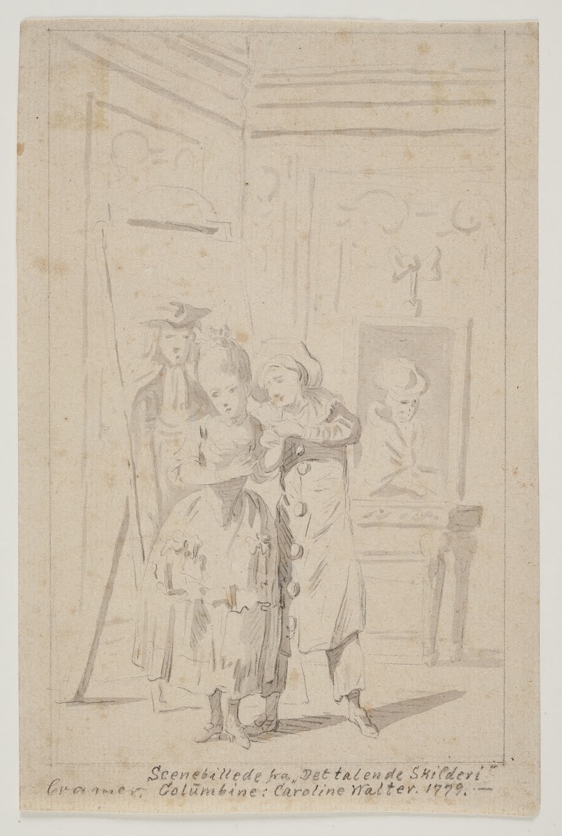 Pierrot og Colombine i Det talende Skilderie 1779